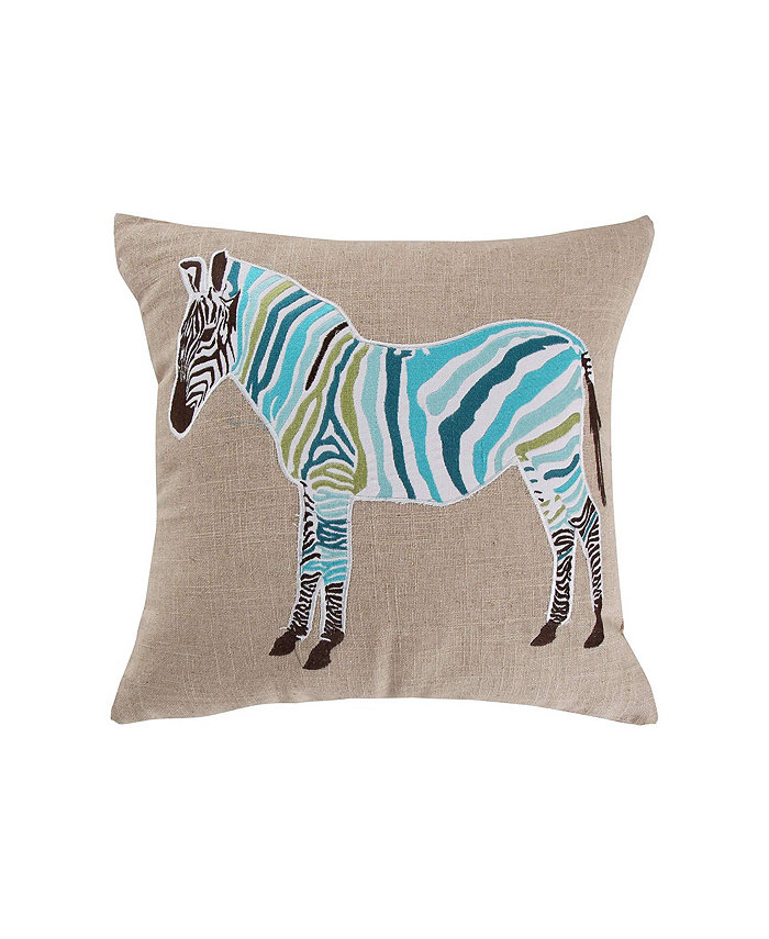 Levtex Mirage Zebra Burlap Decorative Pillow， 20