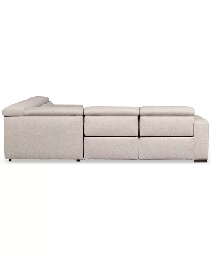 Furniture Nevio 124 5-Pc. Fabric Sectional Sofa with Chaise