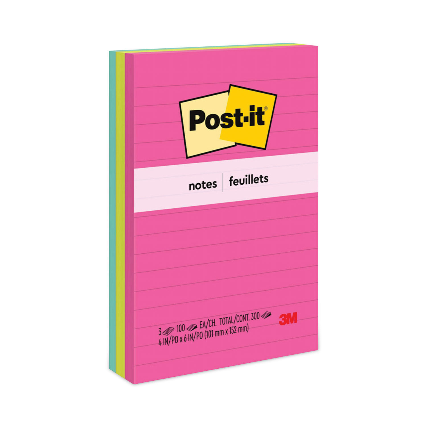 Original Pads in Poptimistic Collection Colors by Post-itandreg; Notes MMM6603AN