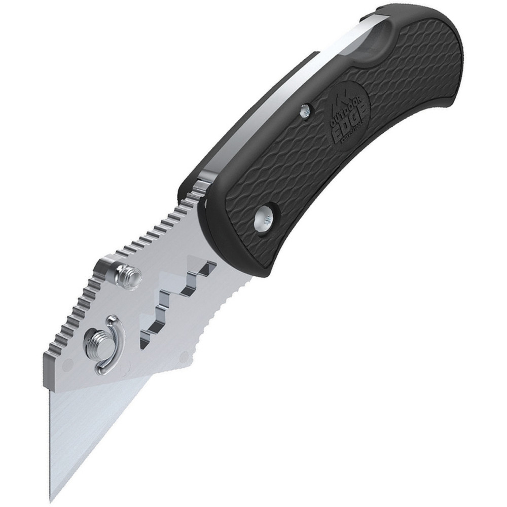 Outdoor Edge BOA Razor Folding Utility Knife with 3 Blades Black