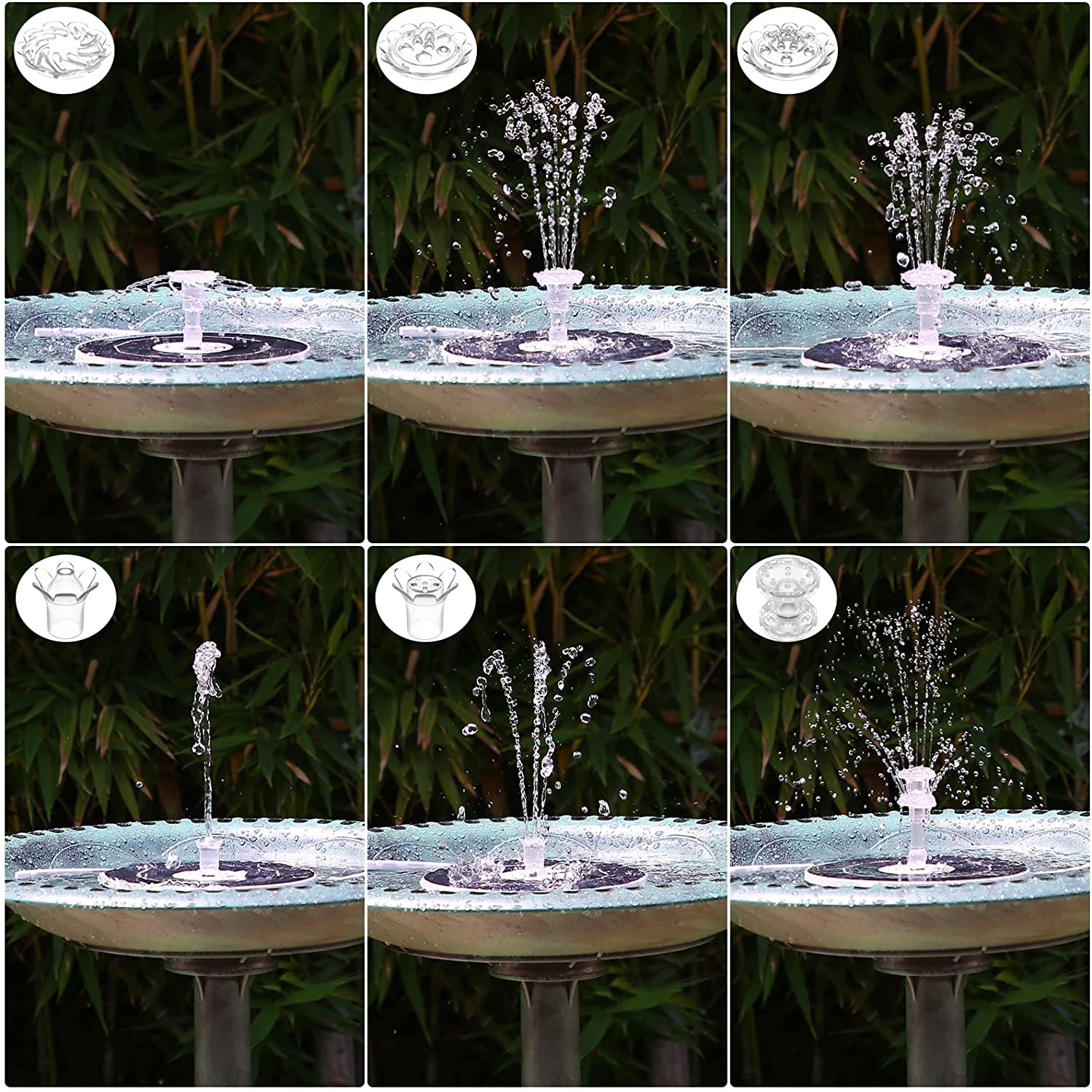 AISITIN 3.5W LED Plastic Solar Fountain for Outdoor Birdbath Garden  Pond Pool