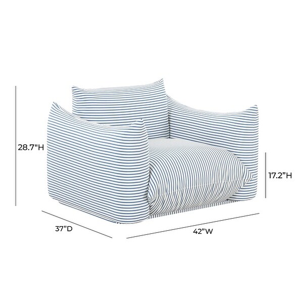 Saint Tropez Striped Stuffed Outdoor Armchair