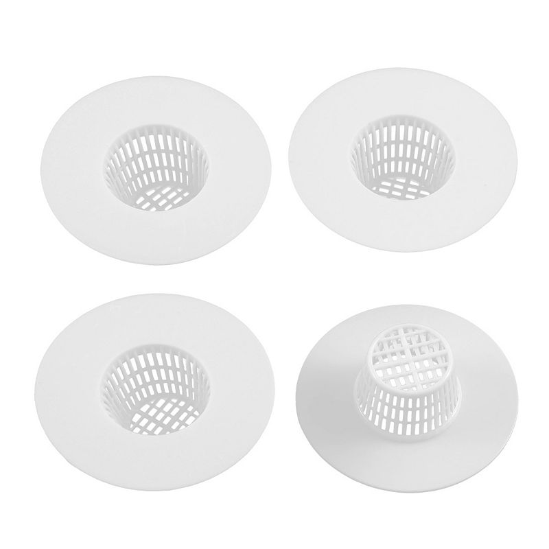 Bathroom Plastic Drain Hair Stopper Strainers Sink Drainer 4pcs