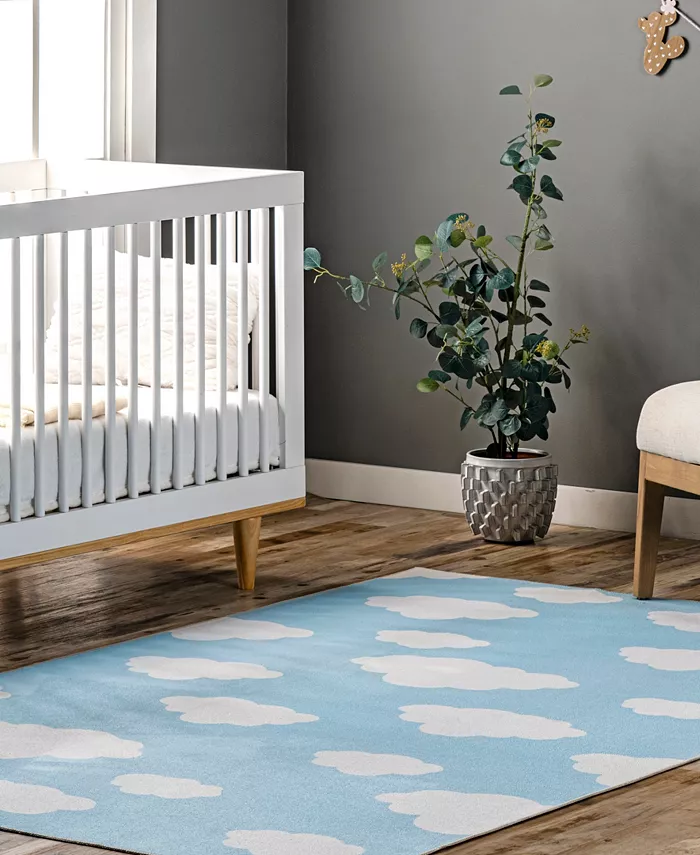 nuLoom Aurora Lilia Washable Kids Cloud 3 x 5 Area Rug