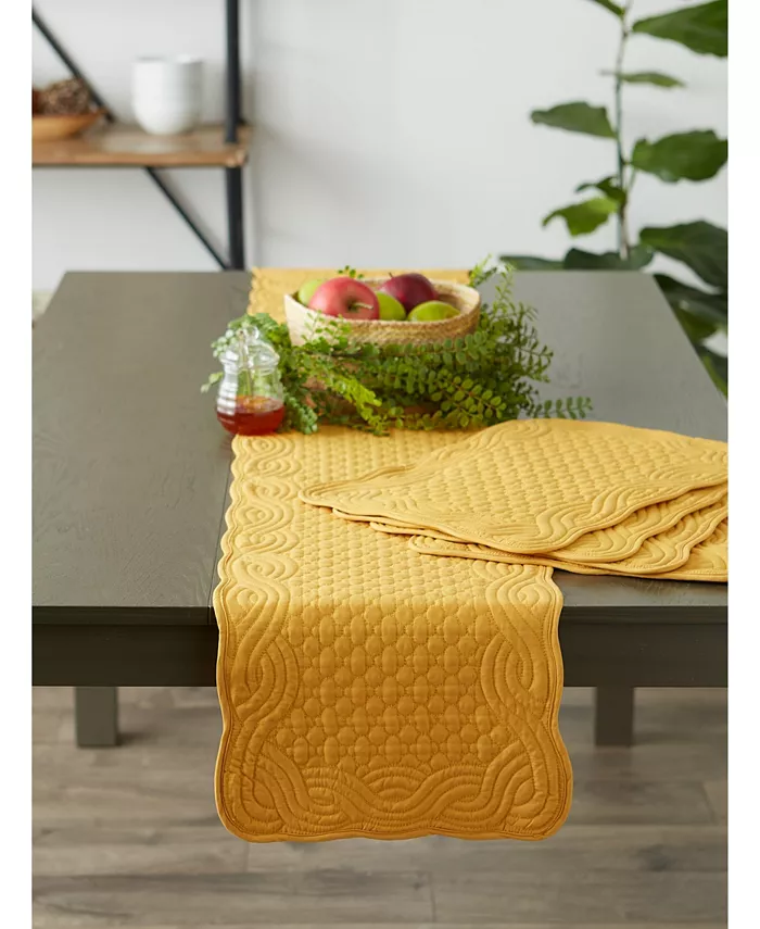 Design Imports Quilted Farmhouse Table Runner