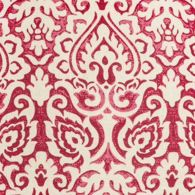 Oversize Poly Filled Damask Square Throw Pillow Red Rizzy Home