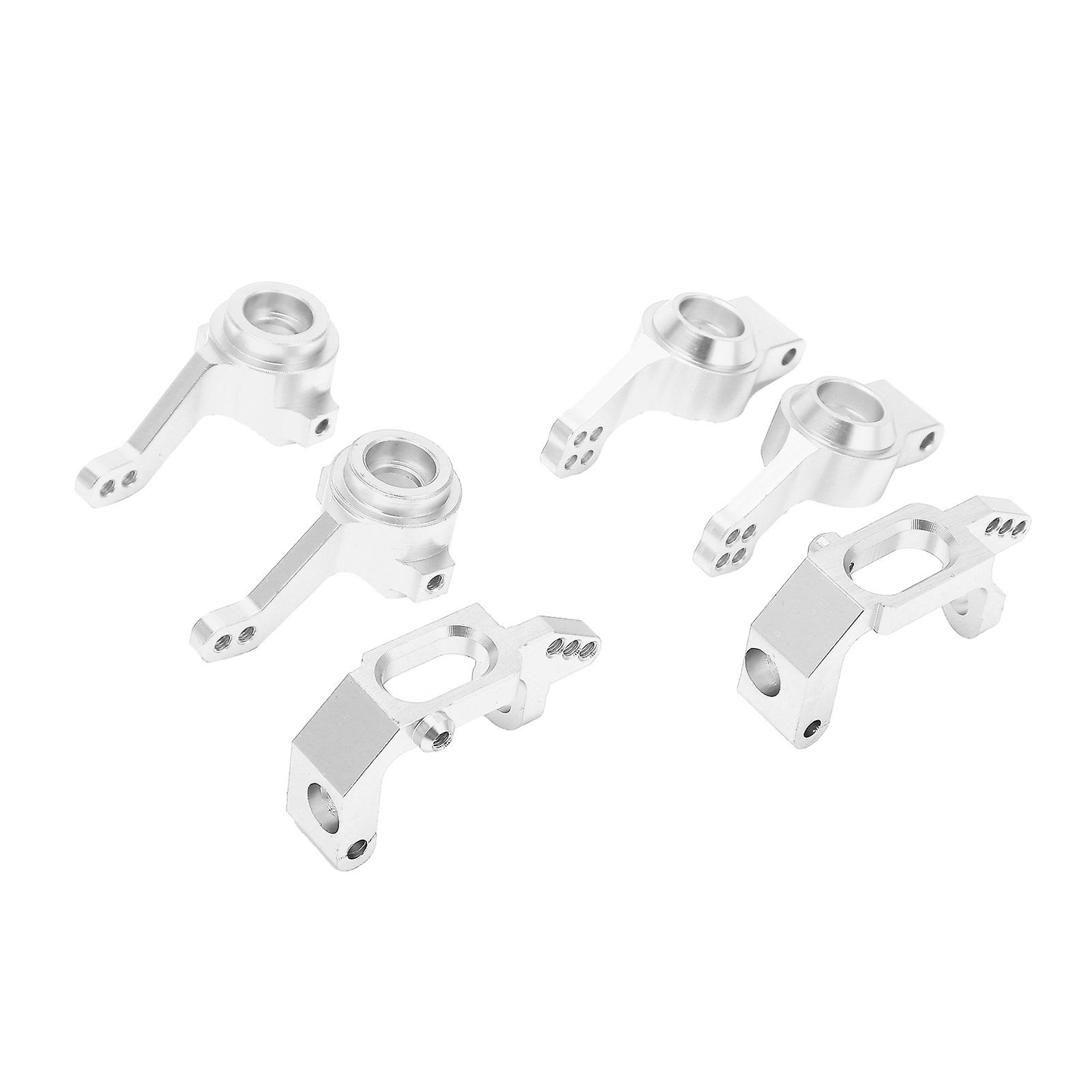 Ball Bearing Aluminum Alloy Steering Hub Mount Set For Hsp 1/10 102010 102011 102012 Rcsilver