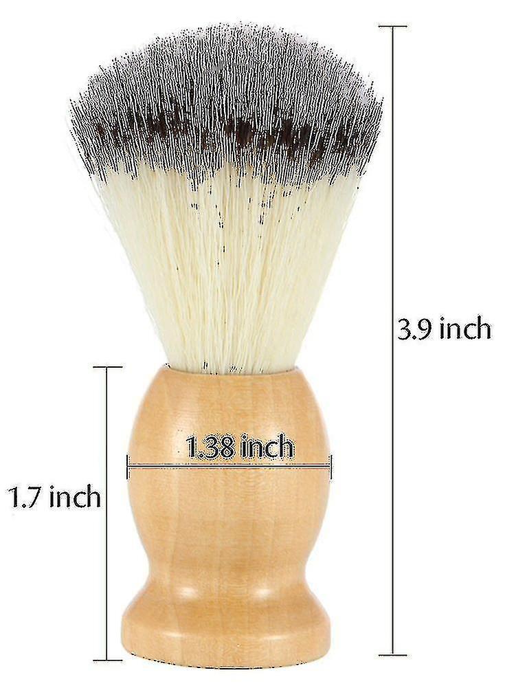 2 Pack Shaving Brush For Men With Hard Wood Handle， Luxury Professional Hair Salon Tool Gifts For Men， Perfect Fathers Day Gifts From Daughter， Wife O