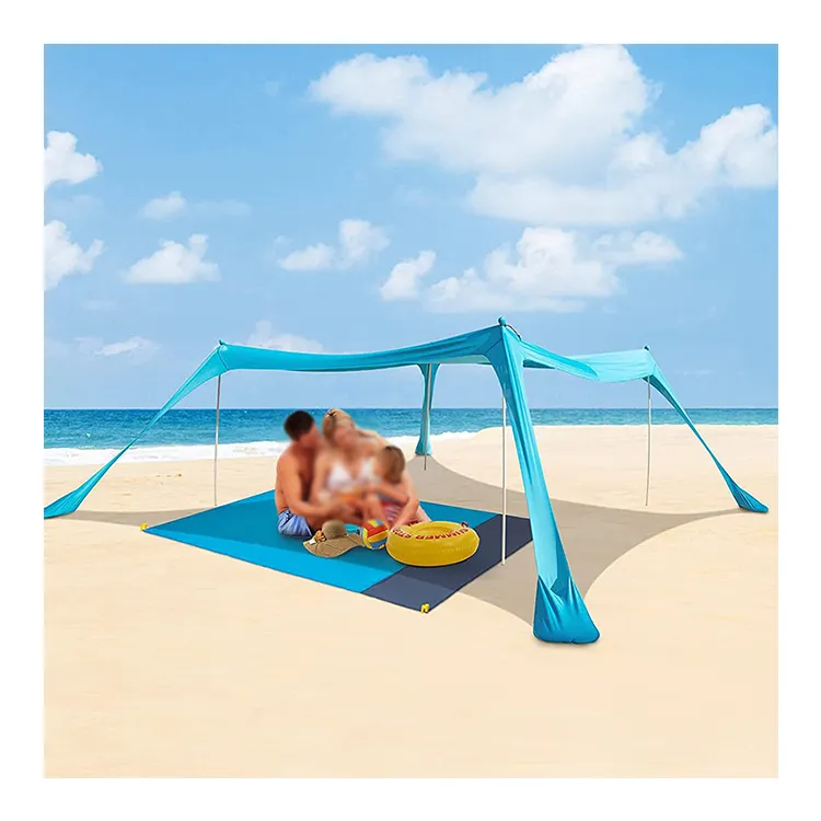 Customized Logo beach canopy sun shade/pop up beach tent sun shelter awning anti uv waterproof outdoor sun