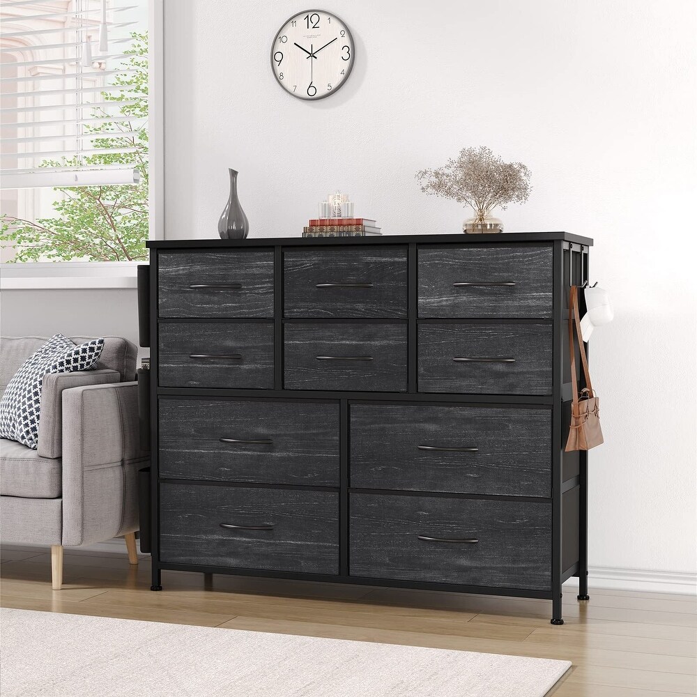 10 Drawer Dresser  Storage Organizer Unit with Fabric