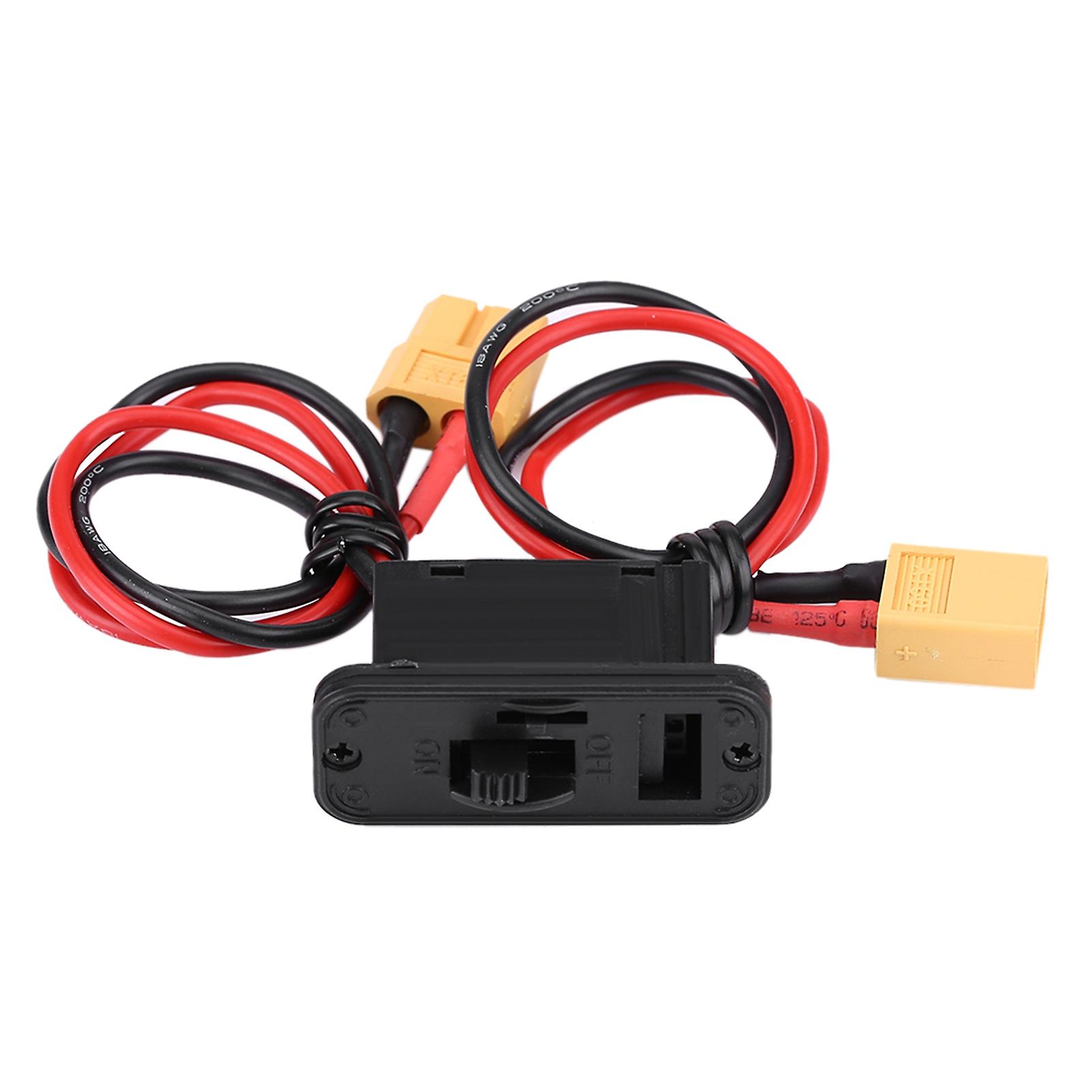 1pc Heavy Duty Large Current Rc Airplane Model Switch Battery On/off Connector Lead