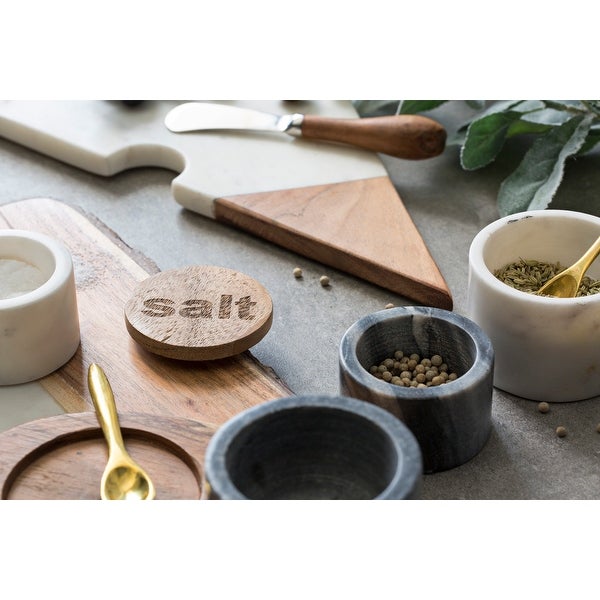 White Marble and Mango Wood Rectangle Cheese Board (Each one will vary)