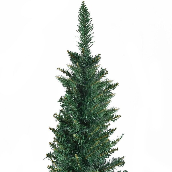 Costway 5Ft PVC Artificial Pencil Christmas Tree Slim w/ Stand Home