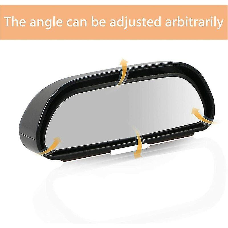 Pack 360 Car Blind Spot Mirrors， Universal Right+left Adjustable Hd Glass Auxiliary Mirror Wide Angle Car Blind Spot Mirrors Retractable Van Suv Rv Fr