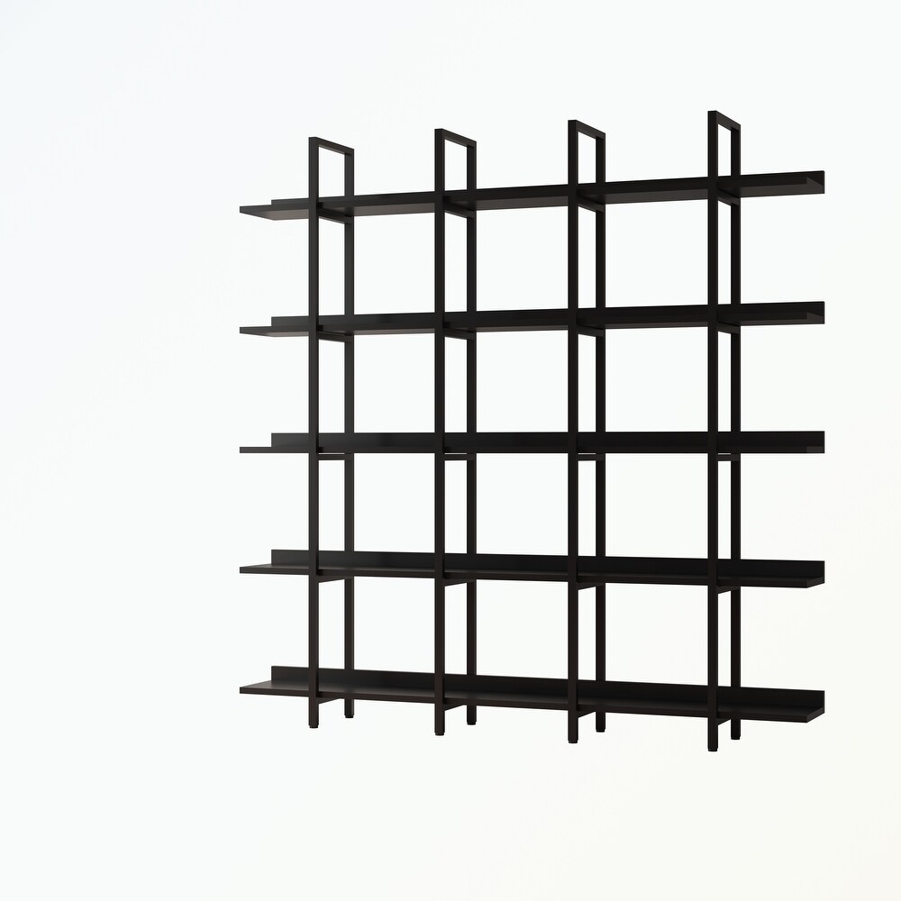 5 Tier Bookcase with Metal Frame  MDF Board