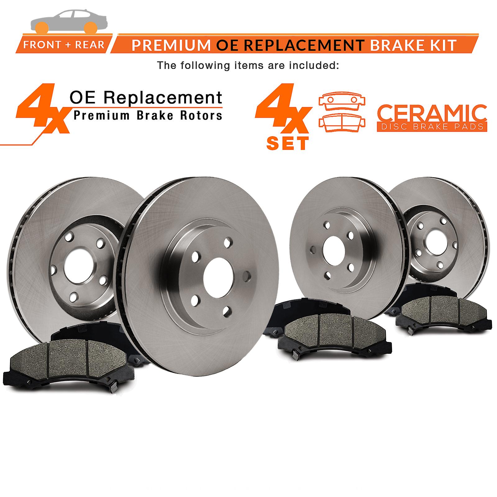 [Front + Rear] Rotors w/Ceramic Pads OE Brakes (SSR Trailblazer EXT Envoy)