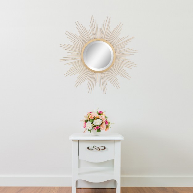 Metal Sunburst Wall Mirror Gold Stonebriar Collection