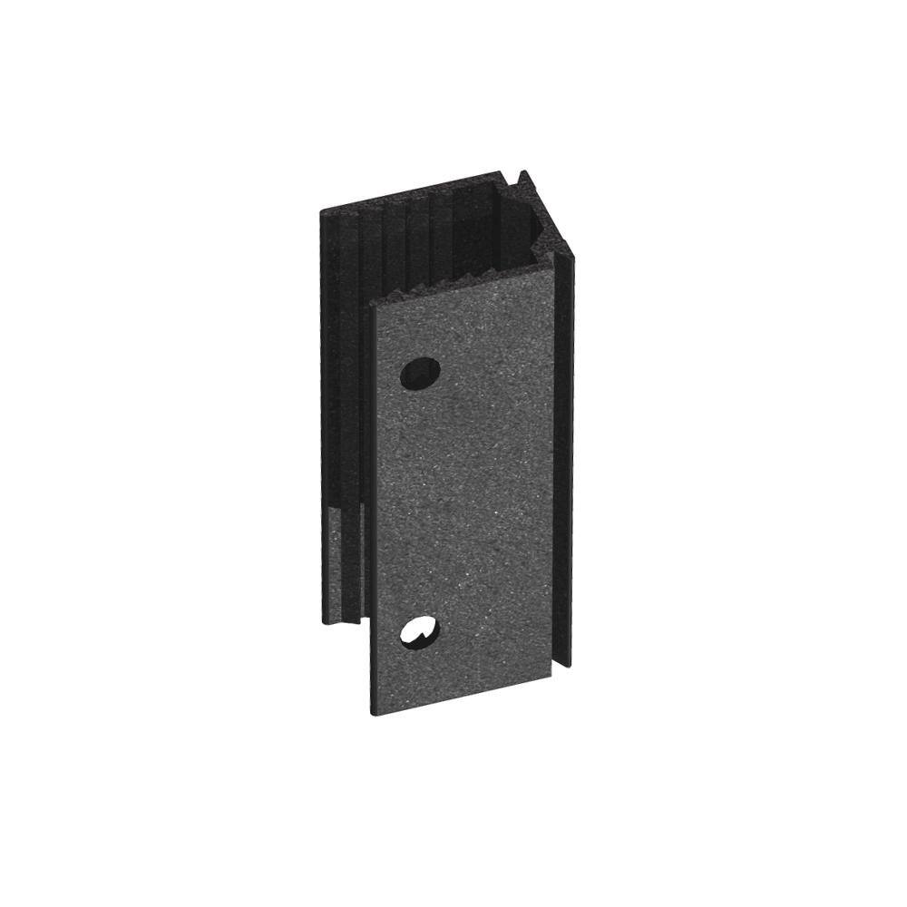 Peak Products 1 in. x 4 in. Matte Black Aluminum Wood Board Bracket Modular Fencing for An Outdoor Privacy Fence System 2487