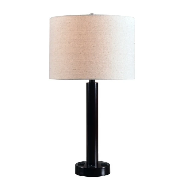 Nora Oil Rubbed Bronze Table Lamp - 2 Outlets