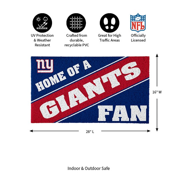 Evergreen New York Giants Pvc Mat Color