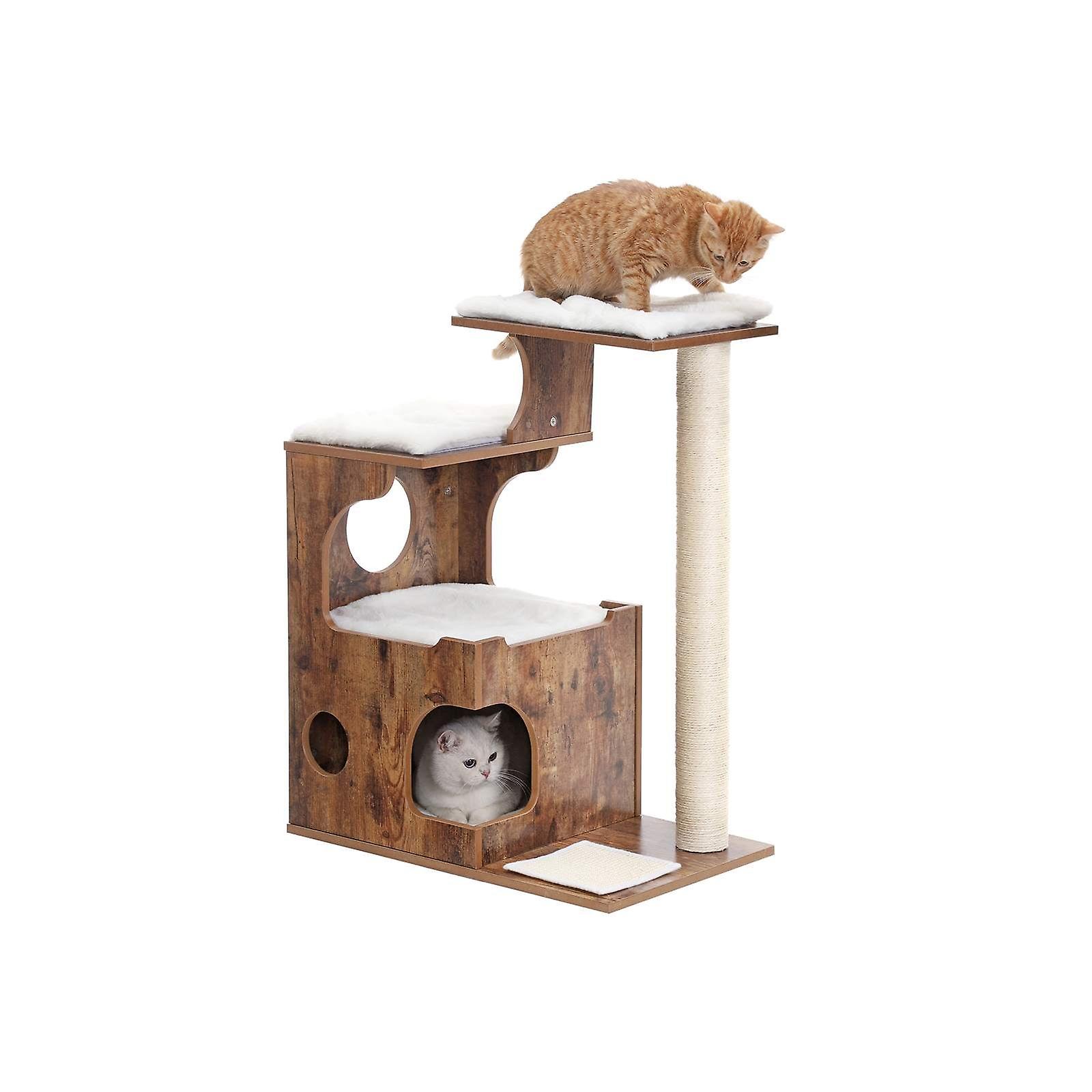 Cat tree 88 cm vintage brown