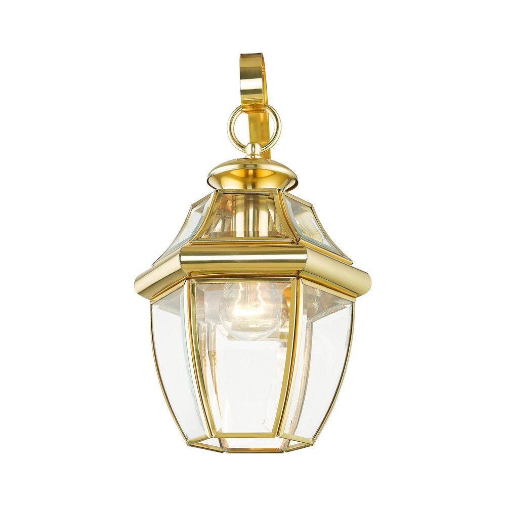 AVIANCE LIGHTING Monterey 1 Light Polished Brass Outdoor Wall Sconce 2151-02