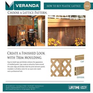 Veranda 4 ft. x 8 ft. Cedar Garden Vinyl Lattice 70701