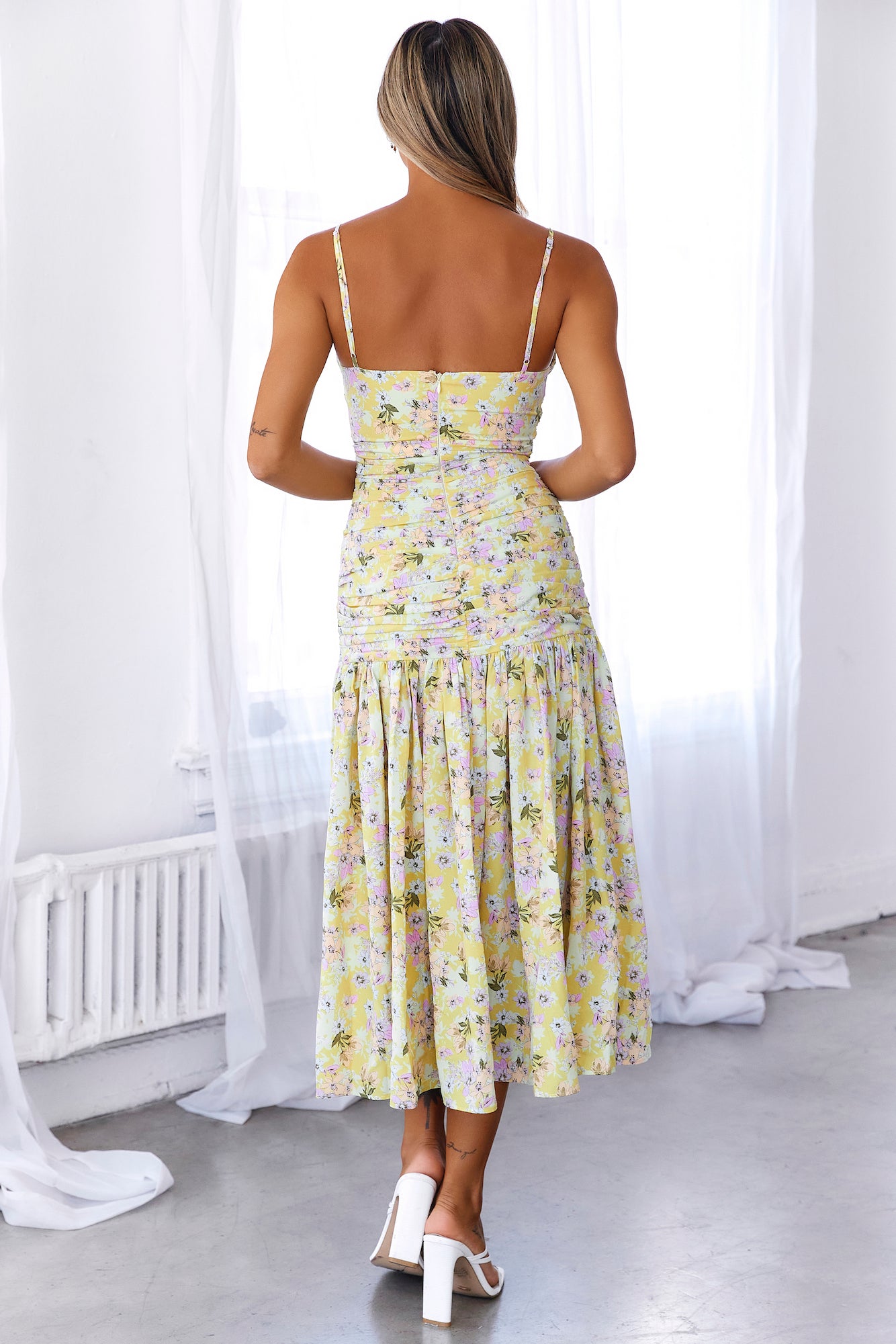 HELLO MOLLY Sun Risin Maxi Dress Yellow