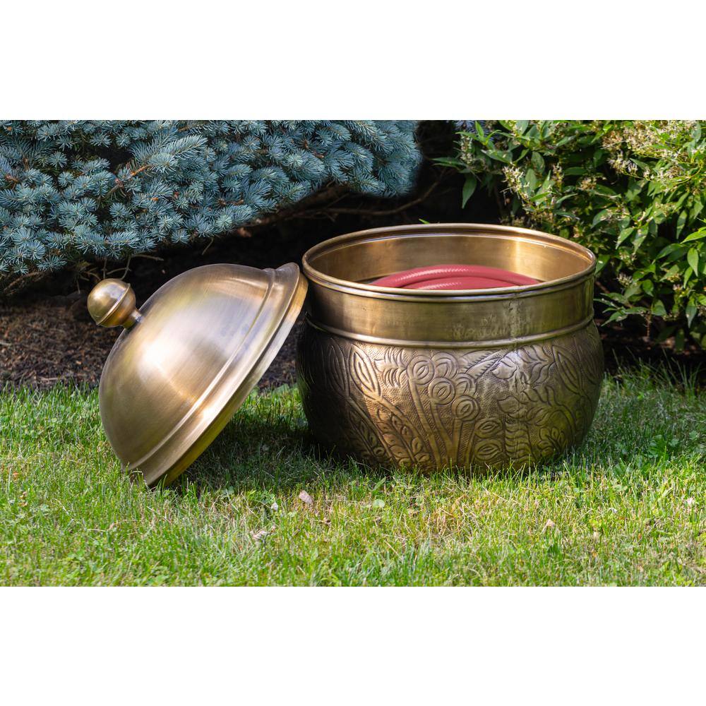 Good Directions Brass Key West Hose Pot with Lid - by Good Directions 457AB-458AB