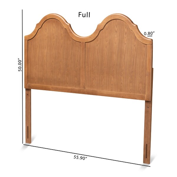 Tobin Vintage Classic Ash Walnut Wood Arched Headboard - - 32969793