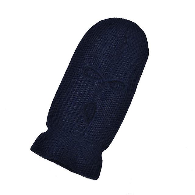 2pcs Full Face Cover Ski Mask Hat 3 Holes Balaclava Army Tactical CS Windproof Knit Beanies Bonnet Winter Warm Unisex Caps