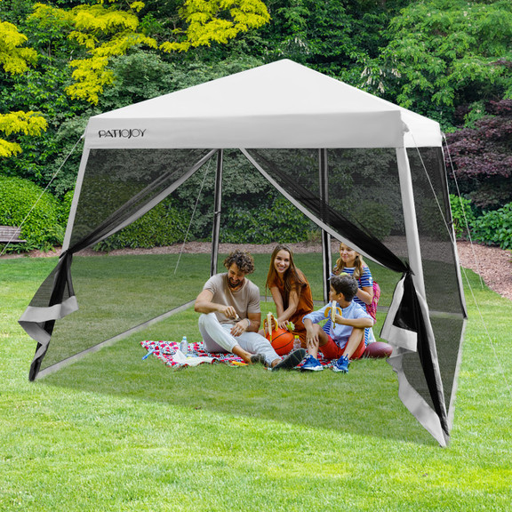 Costway 31978256 10 x 10 Feet Pop Up Canopy with w...