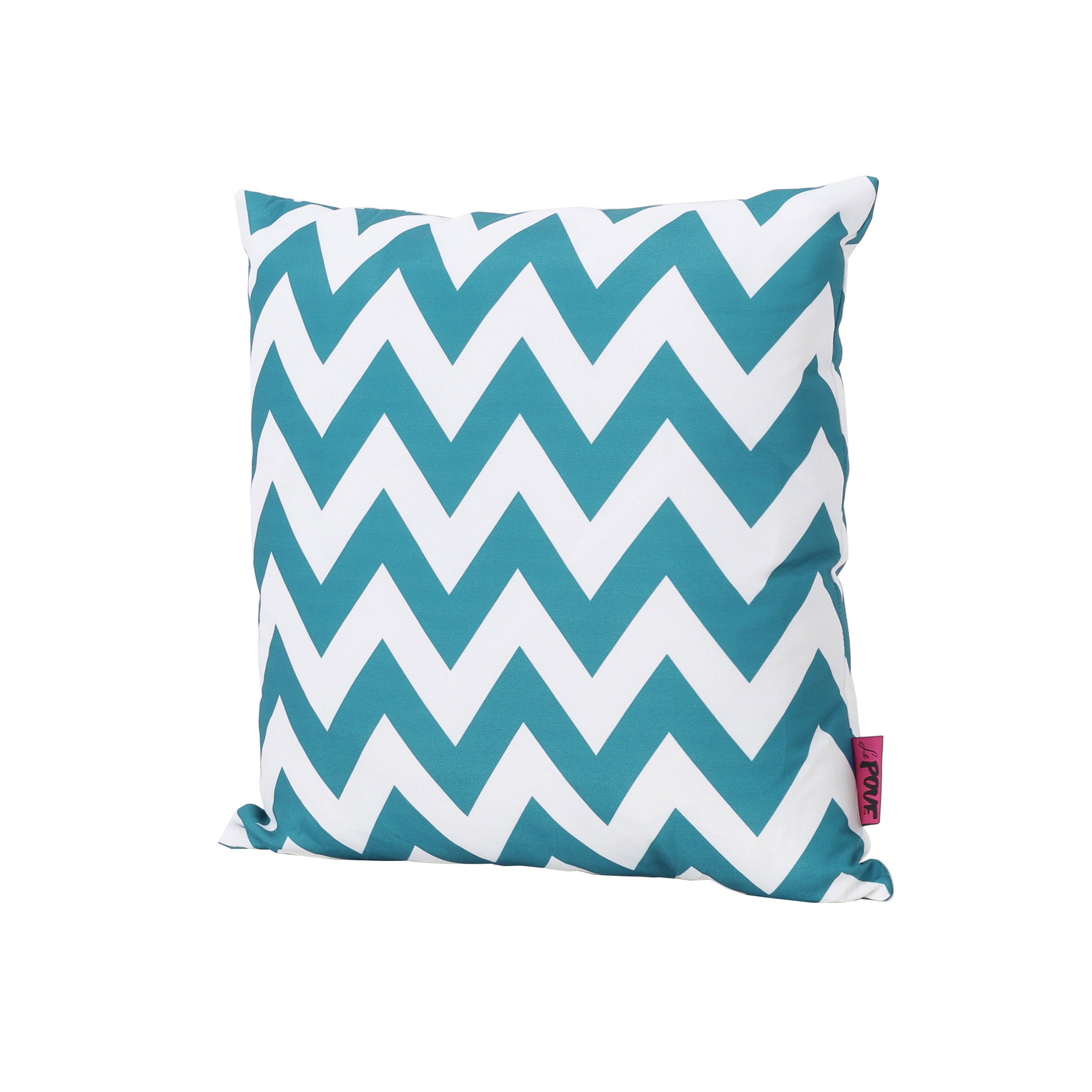 Ernest Indoor Zig Zag Striped Water Resistant Square Throw Pillow