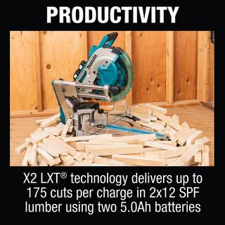 Makita 18V X2 LXT Lithium-Ion (36V) 12 in. Brushless Dual-Bevel Sliding Compound Miter Saw AWS Capable (Tool-Only) XSL08Z