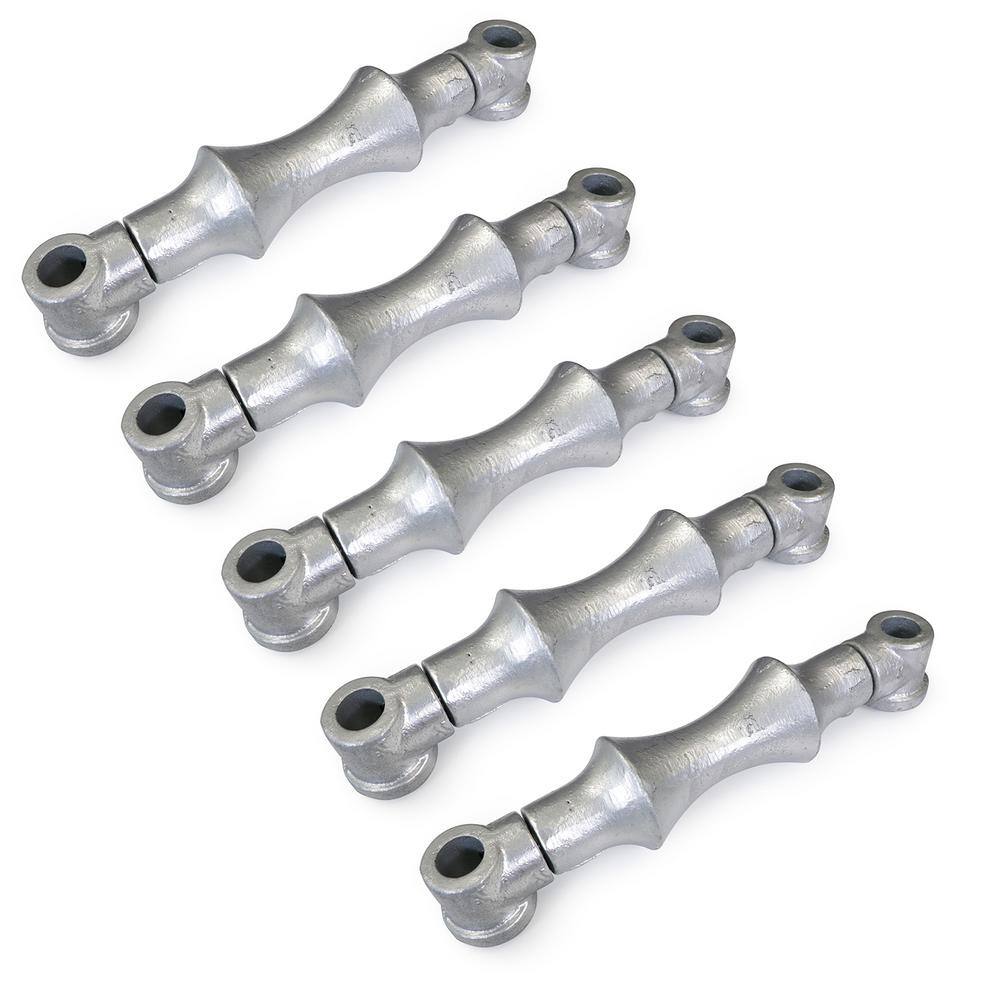 The Plumber's Choice 14 in. Galvanized Steel Hot Dipped Double Rod Pipe Roller with Sockets (5-Pack) IE14-ISTB-5