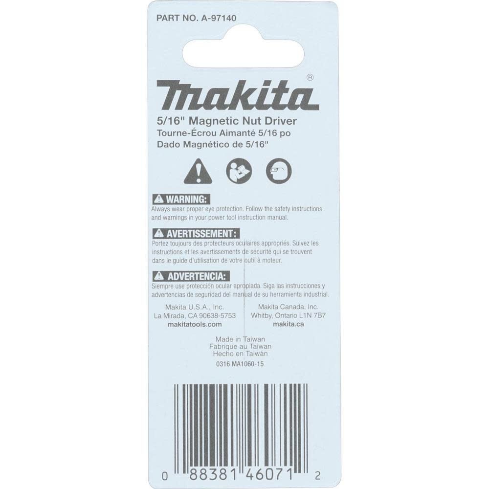 Makita Impact X 5/16 x 1-3/4 Magnetic Nut Driver A-97140 from Makita