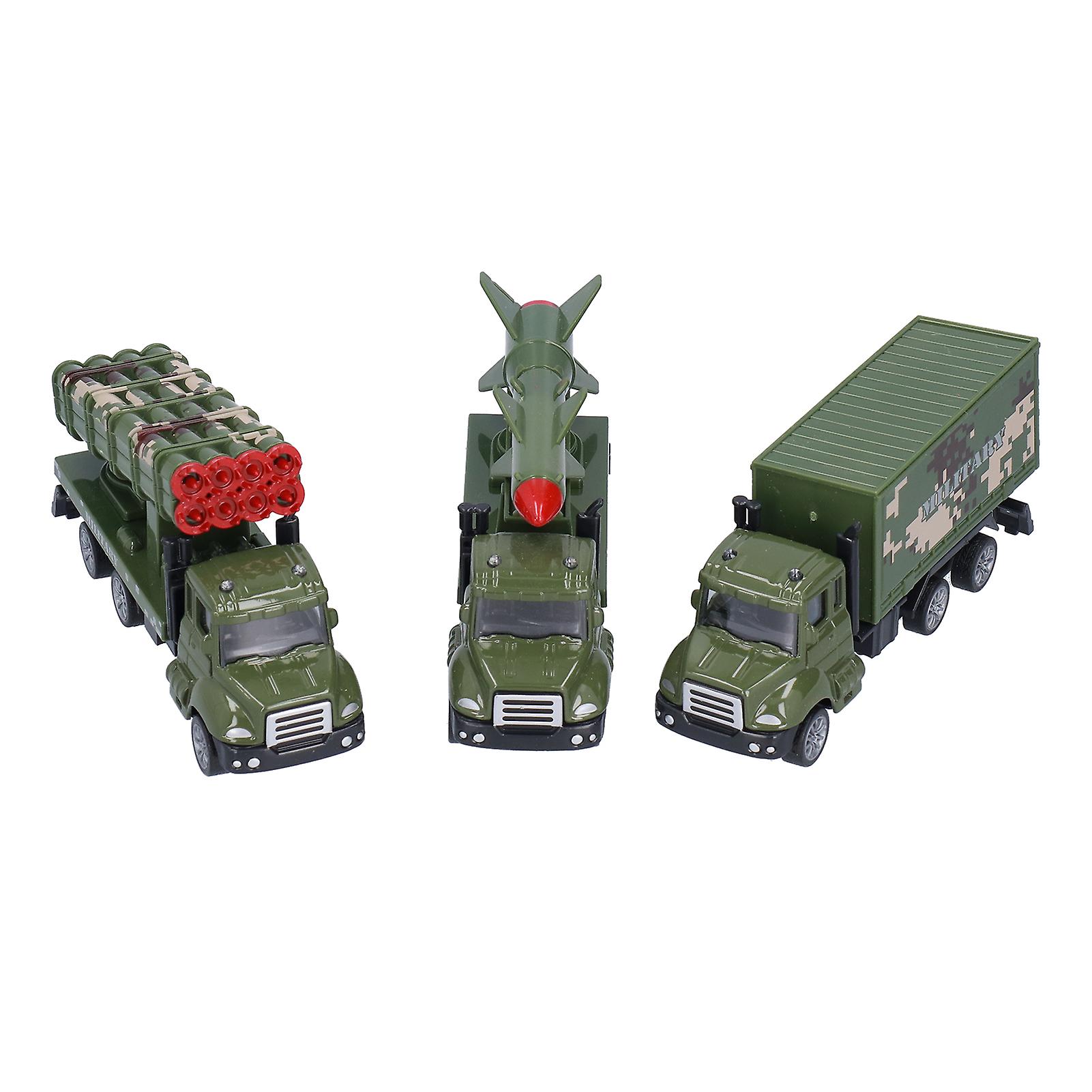 3 Pack 1:50 Diecast Military Toy Vehicles Alloy Metal Army Toys Model For Kids Boys Toddlerspull Back Military Car Set