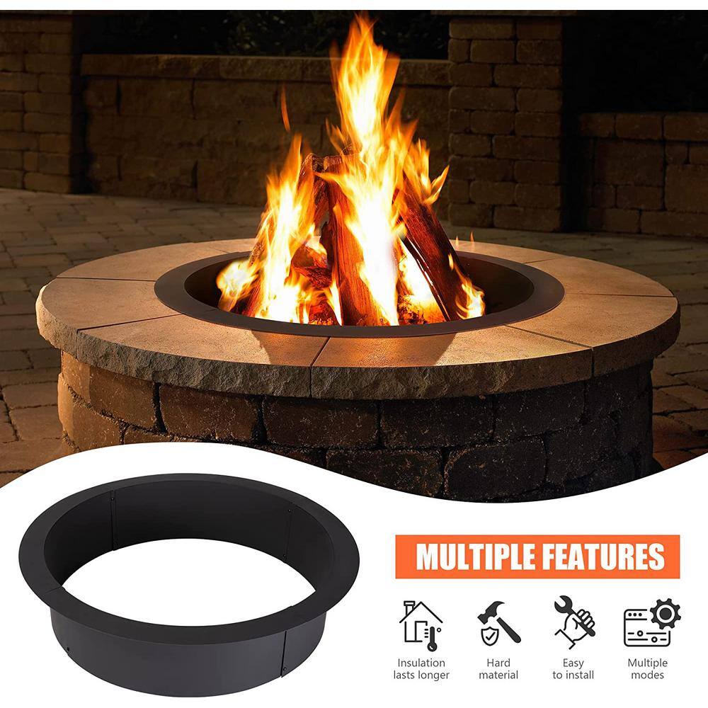 Atesun Large Outdoor Campfire Ring - Heavy-Duty 0.1