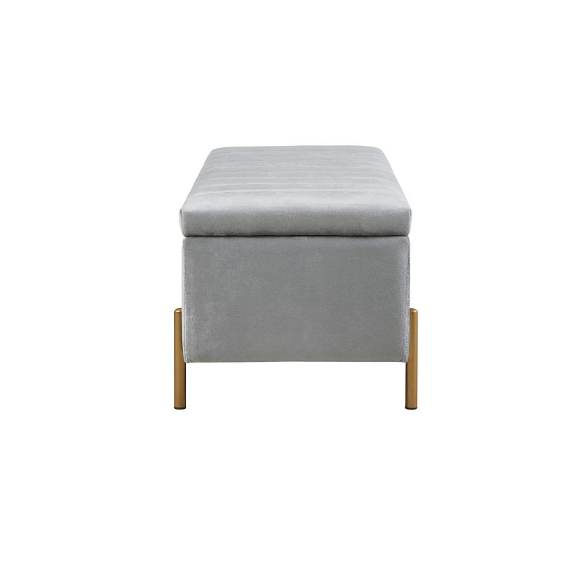 Madison Park Boyden Luxurious Upholstered Storage Ottoman