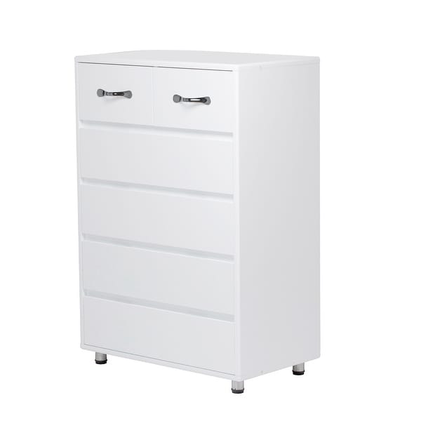 TiramisuBest Modern MDF Cabinet Side Table-Six Drawders