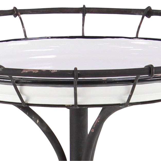 Ornate Accent Tray Table Black Olivia amp May