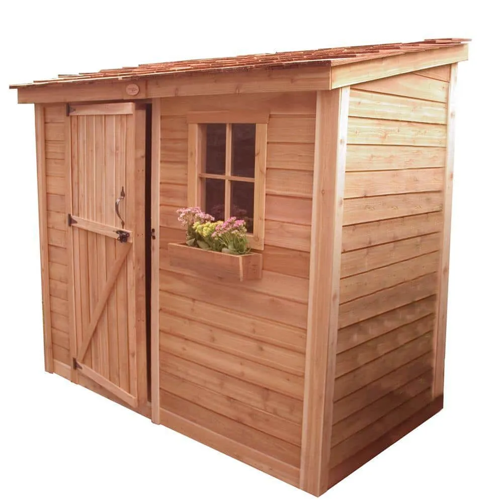 Outdoor Living Today Spacesaver 8 ft. x 4 ft. Western Red Cedar Single Door Shed SS84