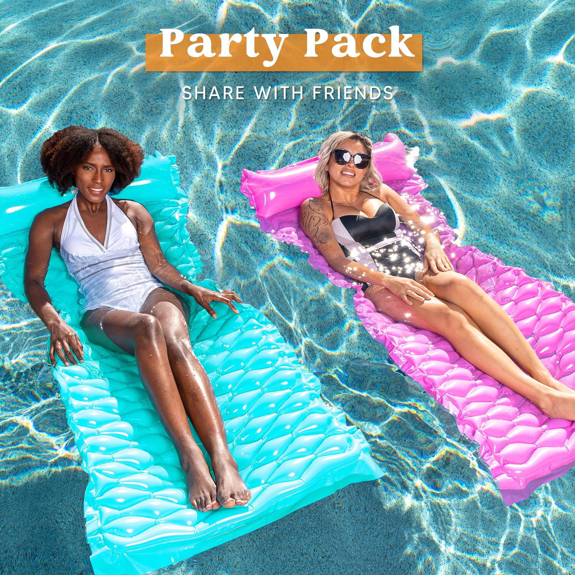 Clearance - Inflatable Wave Pool Mat, 2 Pcs