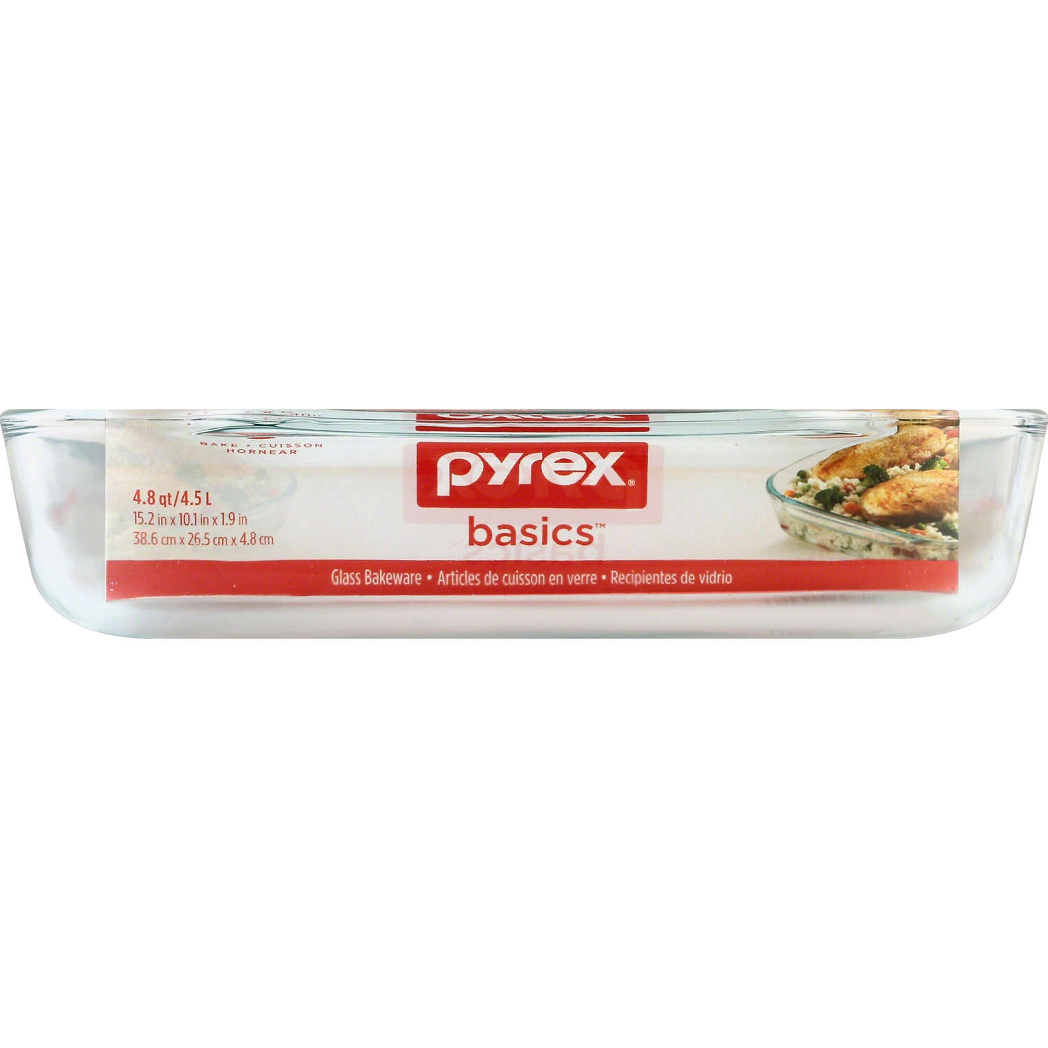 Pyrex 10 in. W X 15 in. L Baking Dish Clear