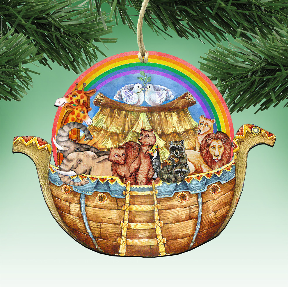 Noah Ark Ornament   Traditional   Christmas Ornaments   by G. DeBrekht  Houzz