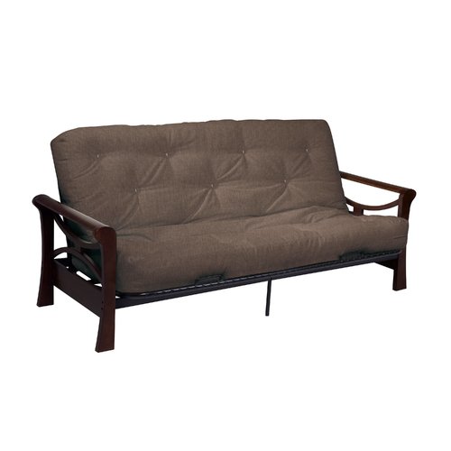 Serta Diablo Dark Cherry sofa w/ Cypress deco fabric futon