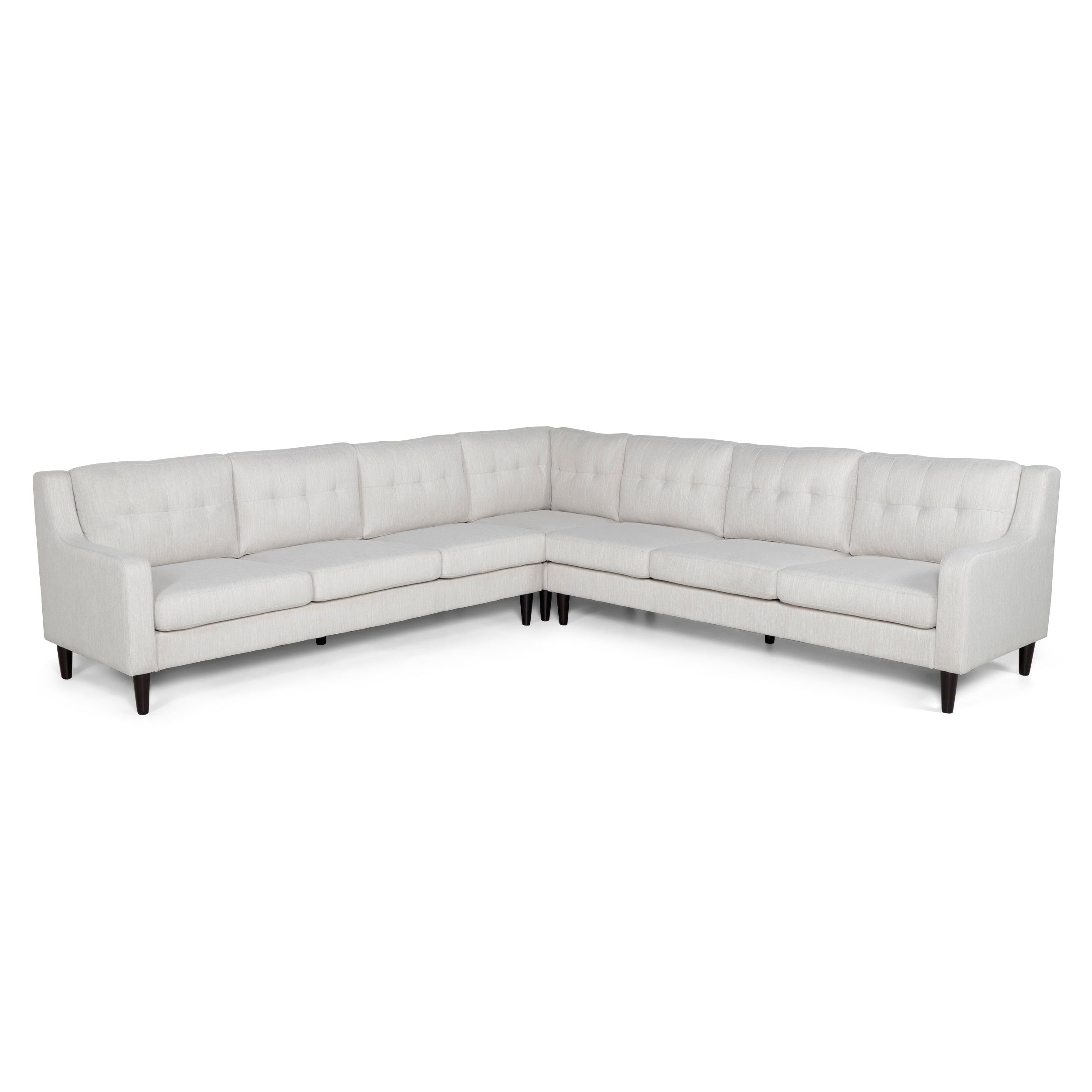 McCone Contemporary Tufted Fabric 7 Seater Sectional Sofa Set