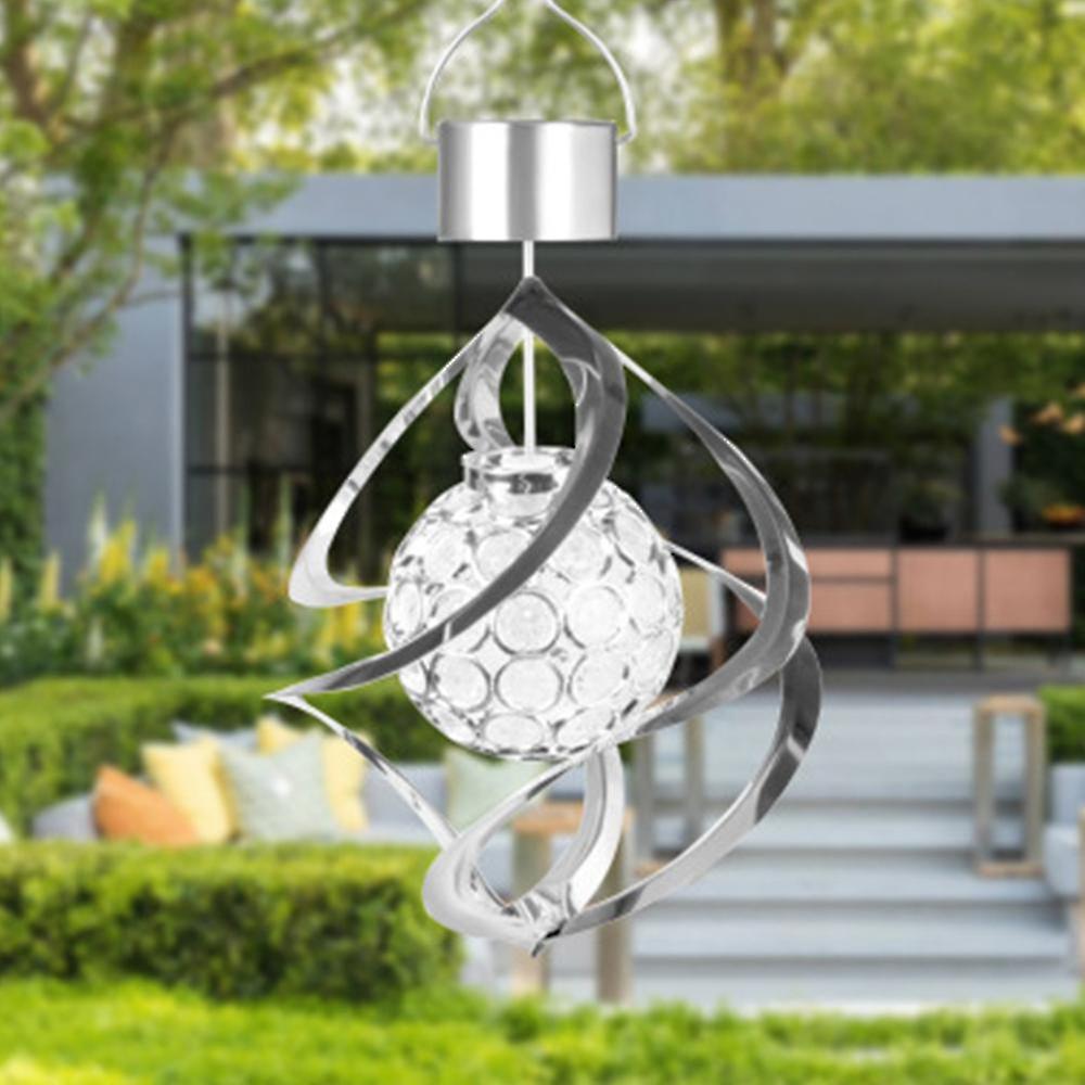 Solar Ed Mes Led Spiral Spinner Lamp Hanging