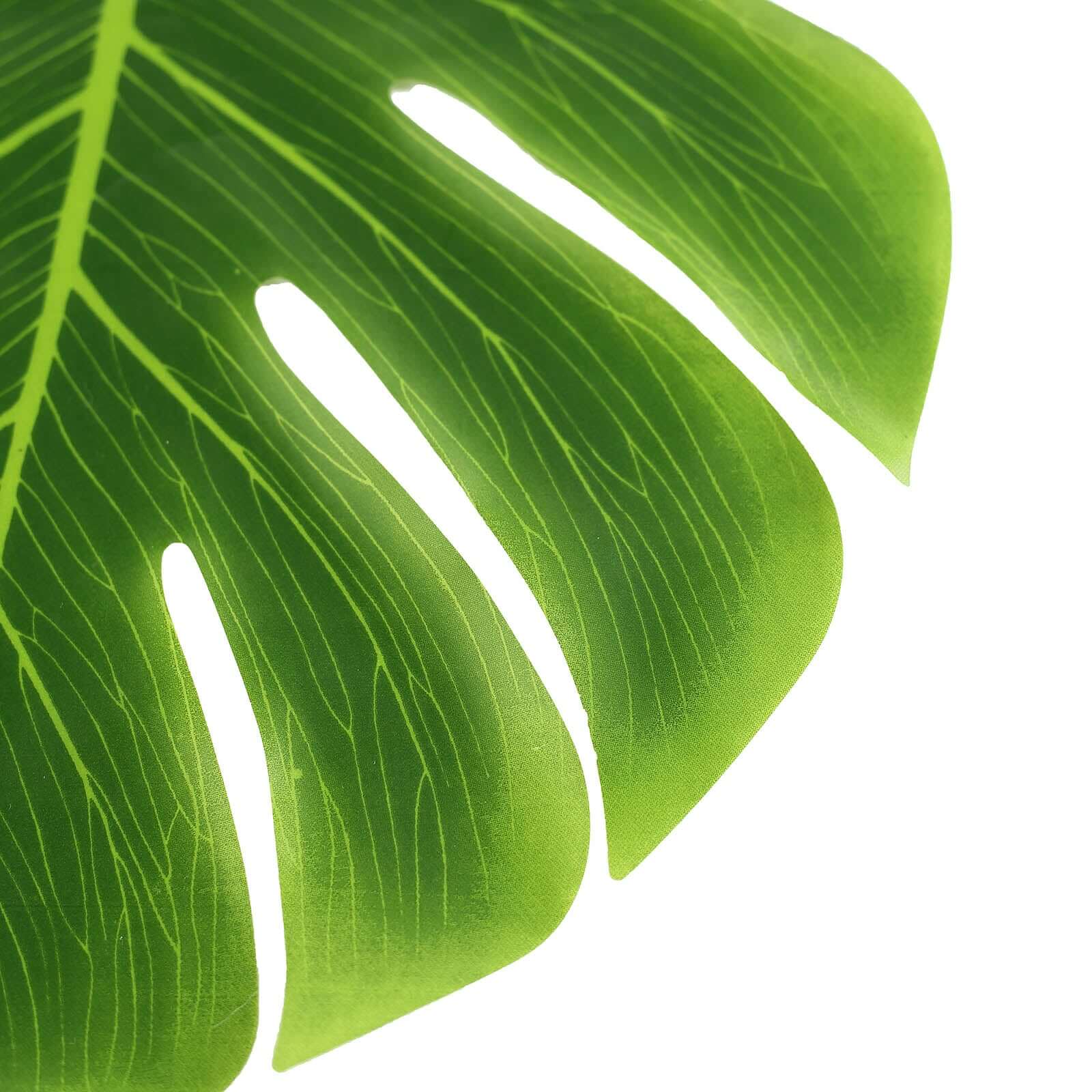 12 Leaves Green Artificial Decorative Tropical Monstera Palm Leaves