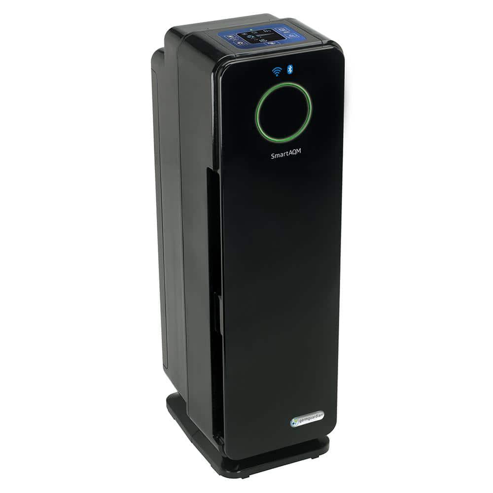 GermGuardian 22 in Smart Elite 4in1 Air Purifier with True HEPA filter and Wifi for Medium Rooms up to 148 Sq Ft Black